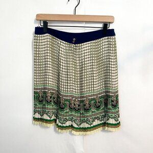 Zara Basic Women's Skirt Pleated Size M Mini Retro Mixed Print